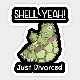 Divorce Joke Sarcastic Meme Party Gift Idea Divorced Pun Sticker